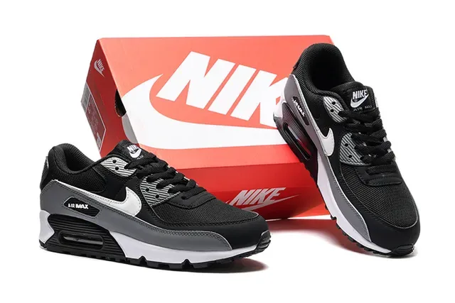 Nike Air Max 90 Black Gray White Lifestyle Sneakers 2