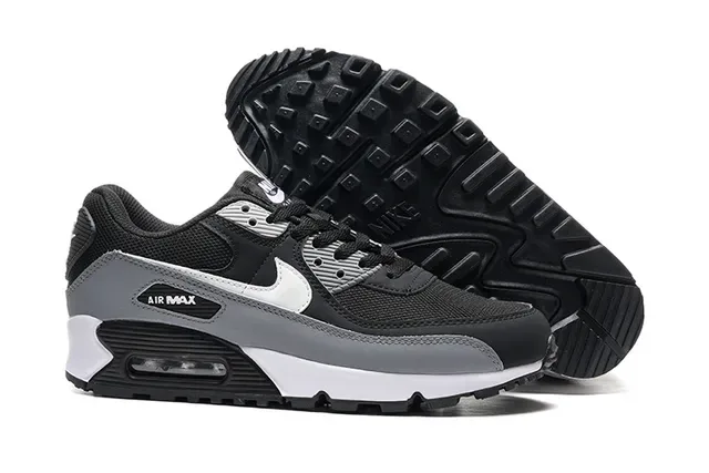 Nike Air Max 90 Black Gray White Lifestyle Sneakers 4