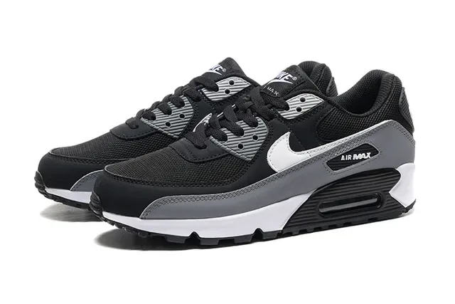 Nike Air Max 90 Black Gray White Lifestyle Sneakers 5