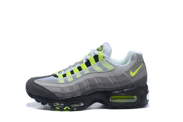 Nike Air Max 95 Gray Black Volt Lifestyle Sneakers 19