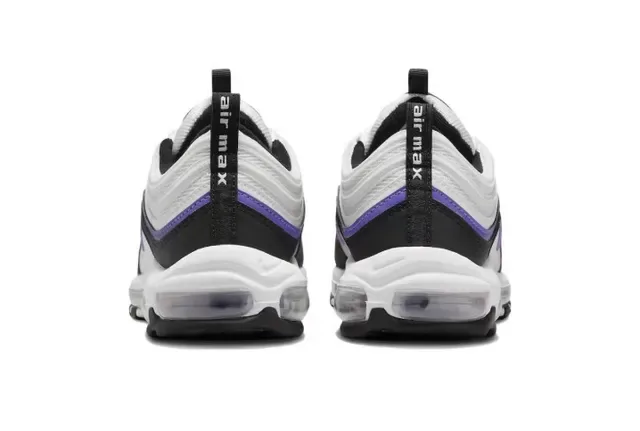 Nike Air Max 97 White Black Purple Lifestyle Sneakers 5