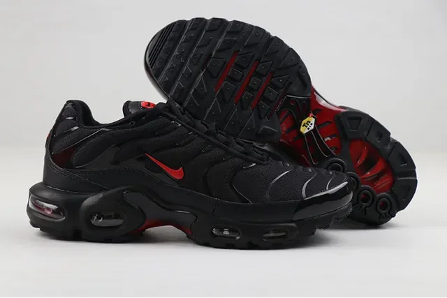 Nike Air Max Plus Black and Red Lifestyle Sneakers 2