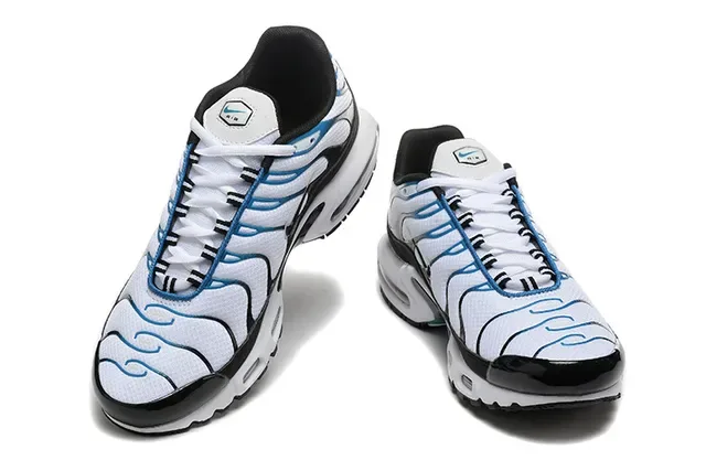 Nike Air Max Plus White Black Light Blue Lifestyle Sneakers 2