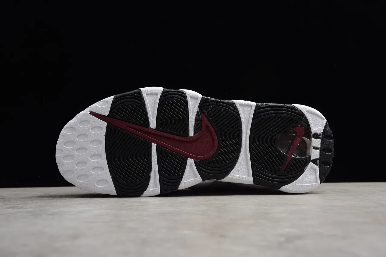 Nike Air More Uptempo Zapatos de baloncesto Blanco Marrón Negro 9