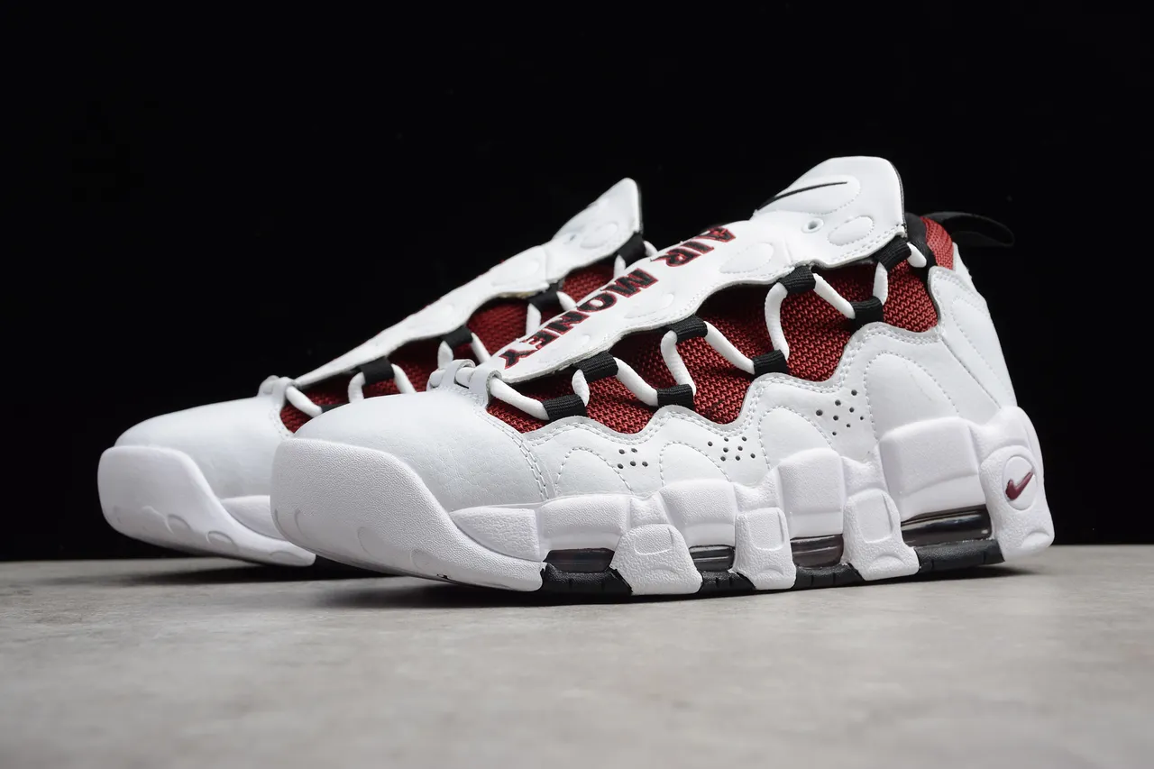 Nike Air More Uptempo Zapatos de baloncesto Blanco Marrón Negro 12