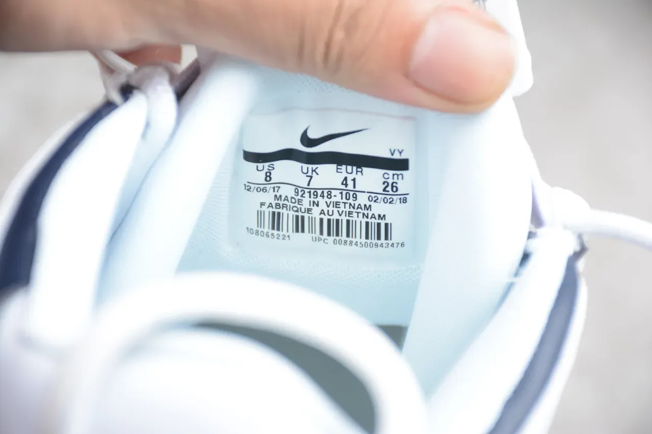 Nike Air More Uptempo White Navy Basketball Shoes 3