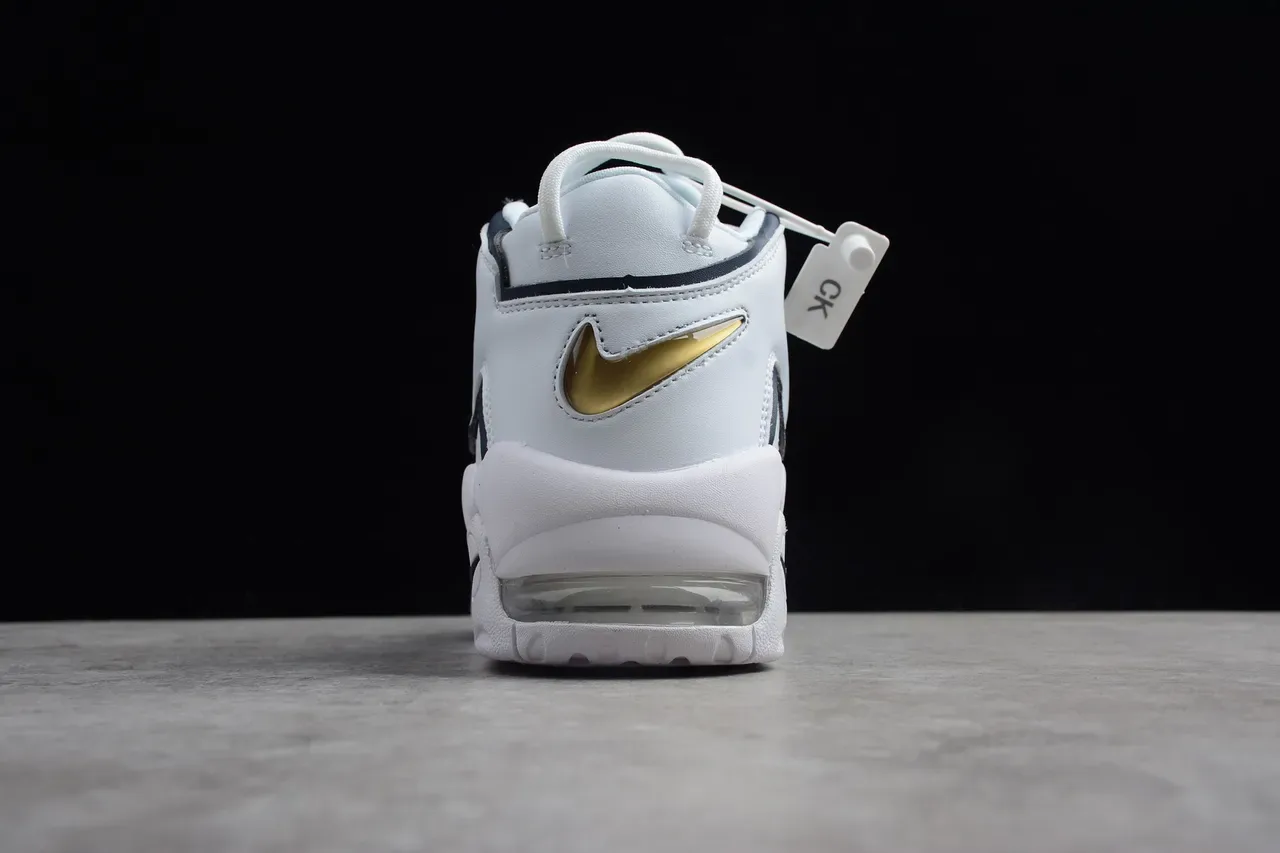 Nike Air More Uptempo White Navy Basketball Shoes 10