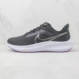 Nike Air Zoom Pegasus चारकोल ग्रे सफेद बैंगनी दौड़ने के जूते