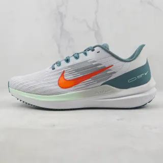 Nike Air Zoom Pegasus Cinza Azul Parte Superior de Malha Engineered Textura Horizontal Ribbed Tênis de Corrida