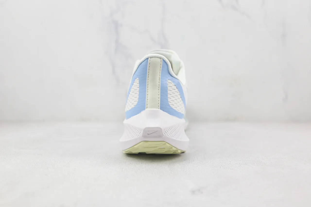Nike Air Zoom Pegasus White and Light Blue Running Shoes 9