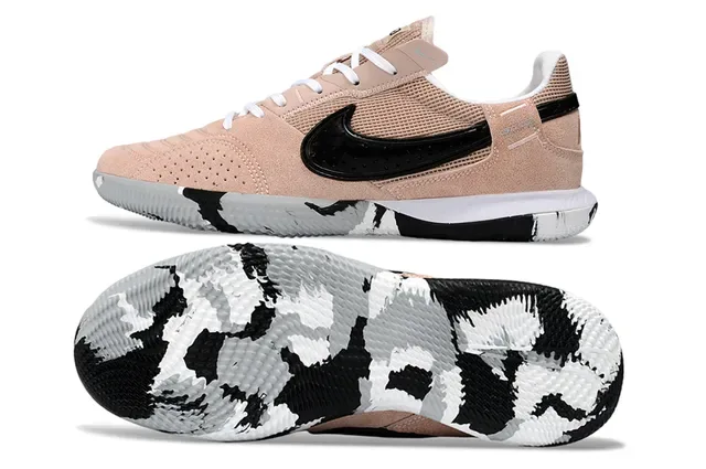 Nike Zapatillas Beige Negro Low-Top Perforadas Suede-Mesh Upper 6