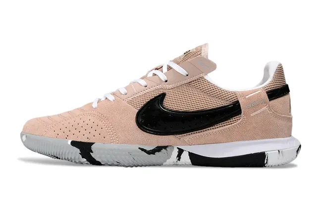 Nike Zapatillas Beige Negro Low-Top Perforadas Suede-Mesh Upper 7