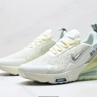 Nike بيج أصفر أعلى شبكة هندسية مثقوبة منحوتة موجية وسطية أحذية لايف ستايل