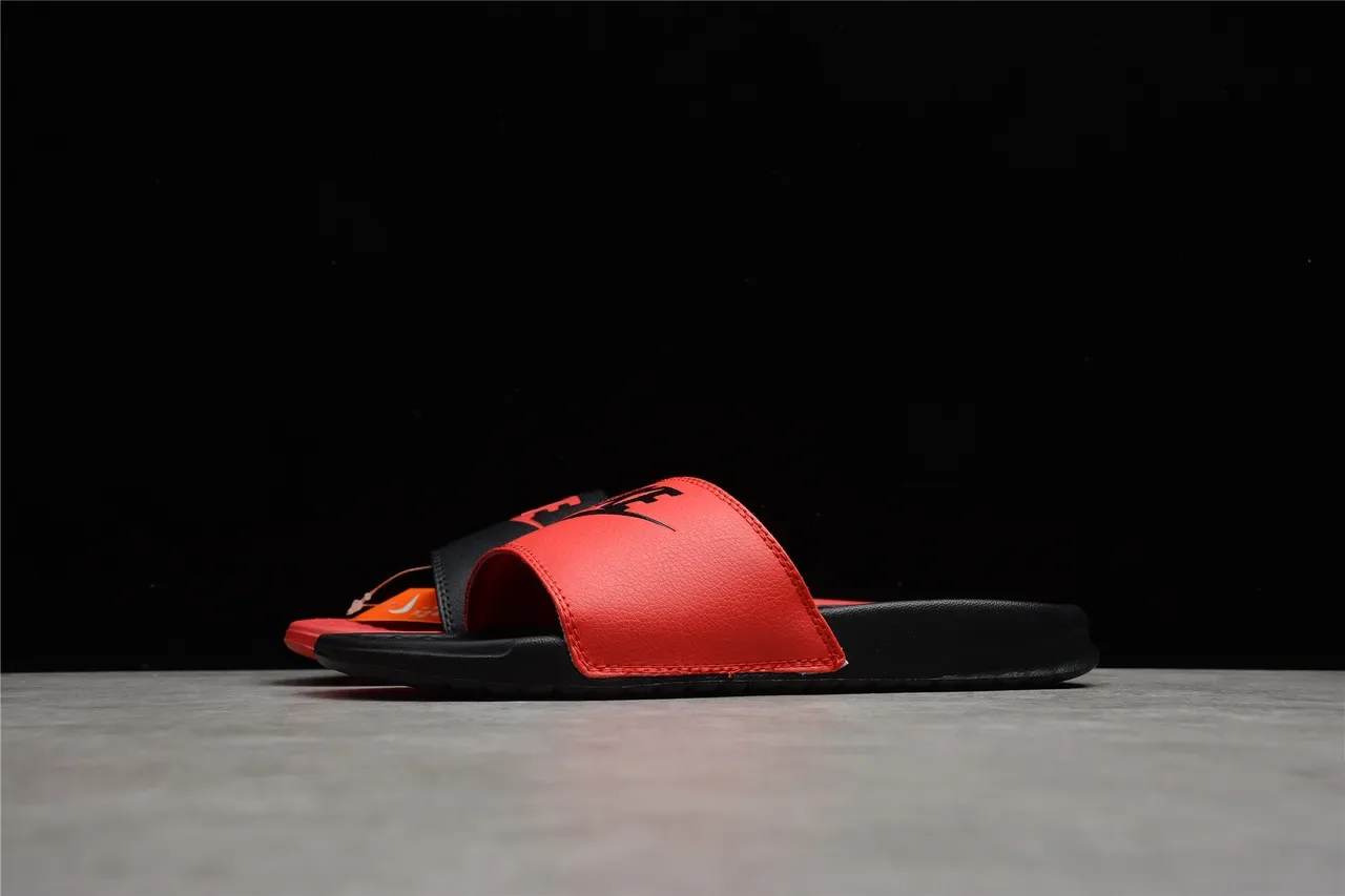 Nike Benassi JDI দুই টোন লাল কালো চপ্পল 6