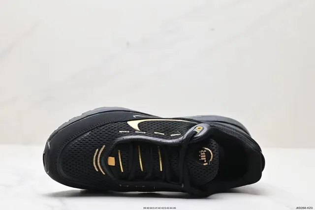 Nike Black and Gold Air Unit Lifestyle Sneakers 7