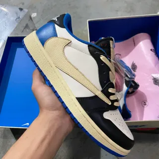 Nike Black Beige Low-Top Layered Leather Sneakers