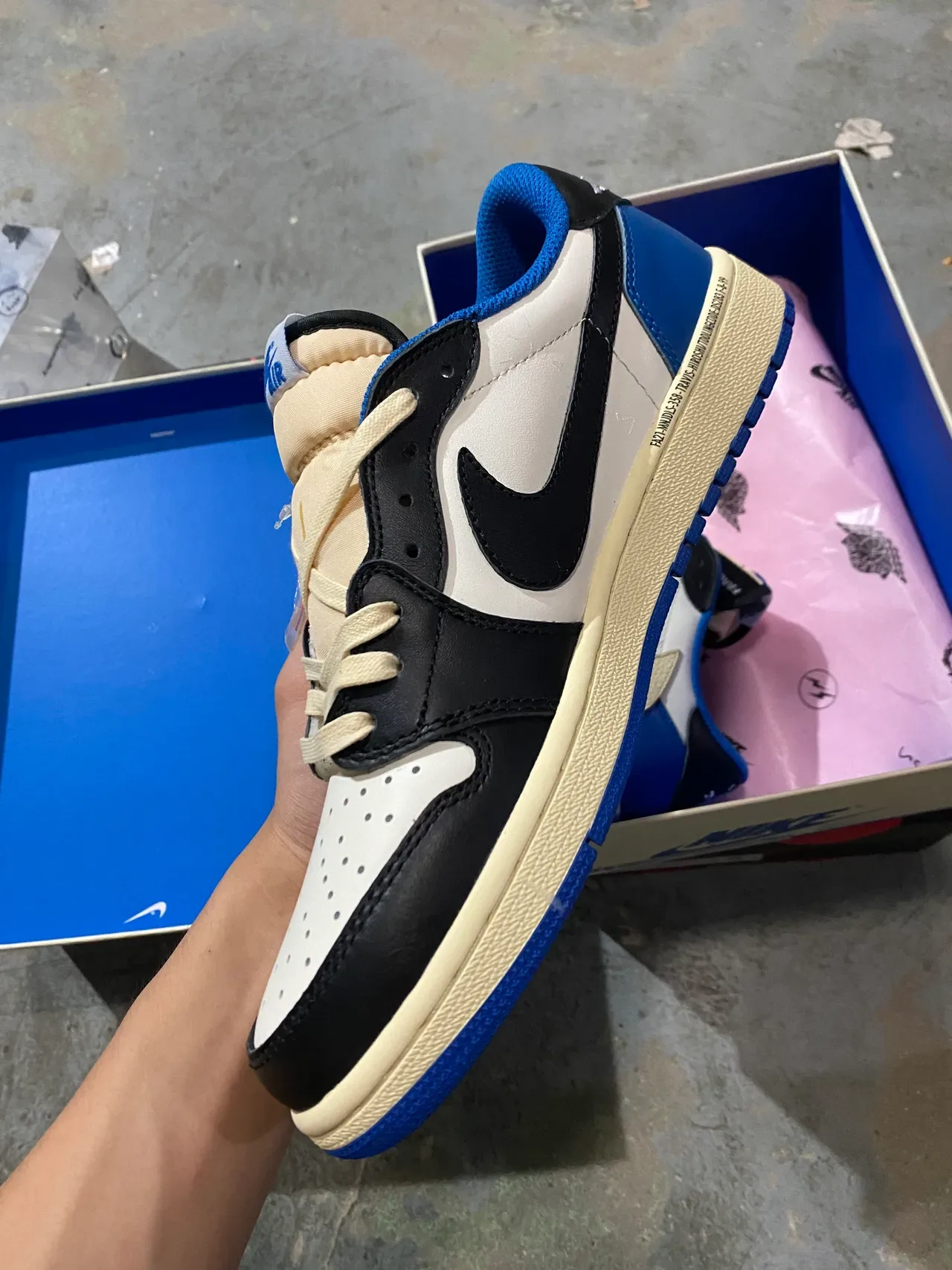 Tênis Nike Couro Preto Bege Low-Top Layered 4