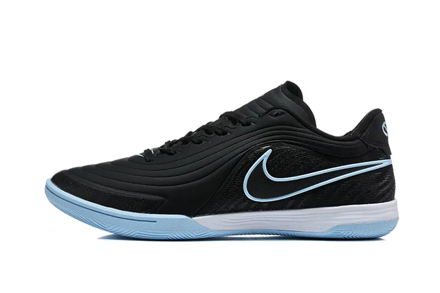 Nike কালো নীল Low-Top Synthetic Wave-Overlay Upper Indoor Soccer Shoes 10