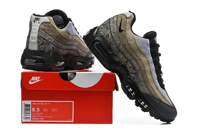 Nike Black Blue Multi-Panel Mesh And Synthetic Upper Visible Segmented Air Cushioning Lifestyle Sneakers 20