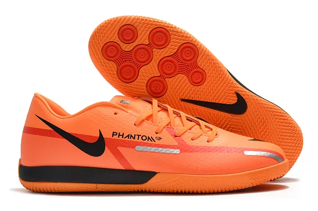 Nike Black Brown Low-Profile Synthetic Upper Metallic Copper Accent Panel Indoor Soccer Shoes 8