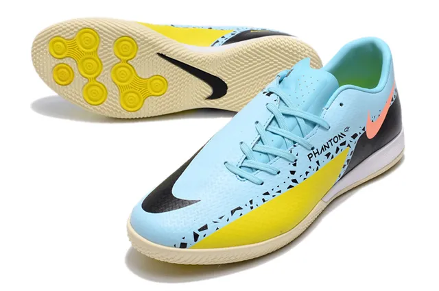 Nike Black Brown Low-Profile Synthetic Upper Metallic Copper Accent Panel Indoor Soccer Shoes 23