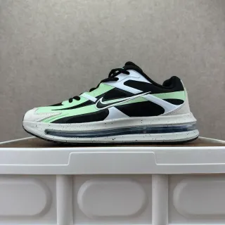Nike Black Green Layered Synthetic Overlays Mint Accent Panels Lifestyle Sneakers