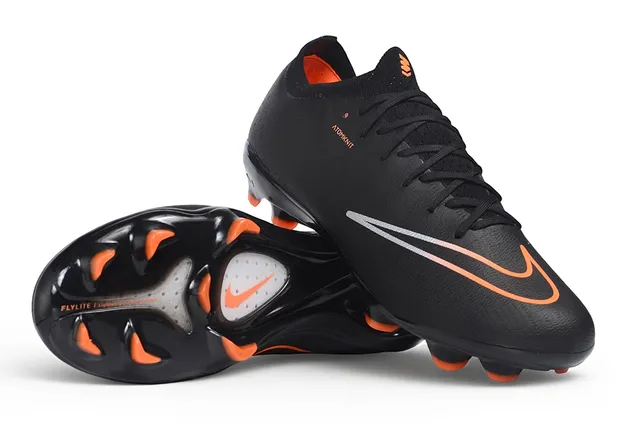 Nike noir orange collet de chaussette Atomknit tige semelle ferme chaussures de football 2