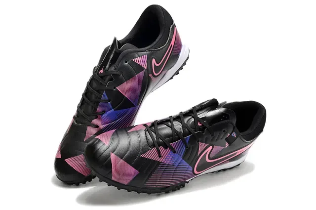 Nike Black Pink Low-Cut Chaussures de Football Artificial-Grass Bold Swoosh Overlay 3