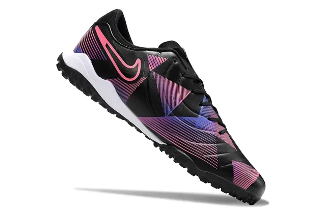 Nike Black Pink Low-Cut Chaussures de Football Artificial-Grass Bold Swoosh Overlay 4
