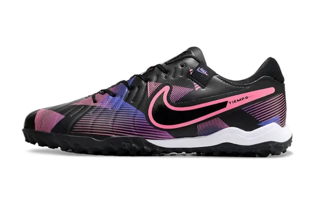 Nike Black Pink Low-Cut Chaussures de Football Artificial-Grass Bold Swoosh Overlay 7