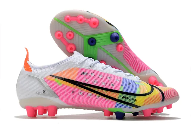 Nike Sapatos de futebol Azul Laranja Baixo Corte Upper de Malha Overlay de Cage Sintético Piso Firme 5