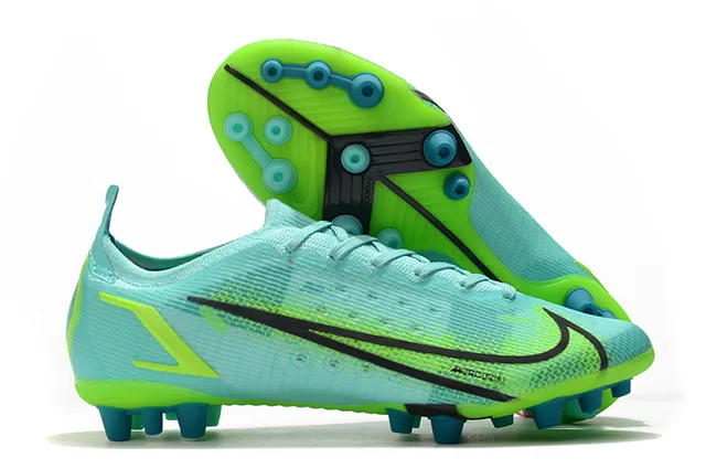 Nike Sapatos de futebol Azul Laranja Baixo Corte Upper de Malha Overlay de Cage Sintético Piso Firme 6