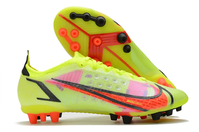 Nike Sapatos de futebol Azul Laranja Baixo Corte Upper de Malha Overlay de Cage Sintético Piso Firme 10