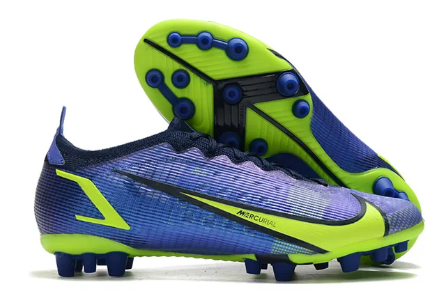 Nike Sapatos de futebol Azul Laranja Baixo Corte Upper de Malha Overlay de Cage Sintético Piso Firme 12