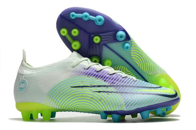 Nike Sapatos de futebol Azul Laranja Baixo Corte Upper de Malha Overlay de Cage Sintético Piso Firme 15