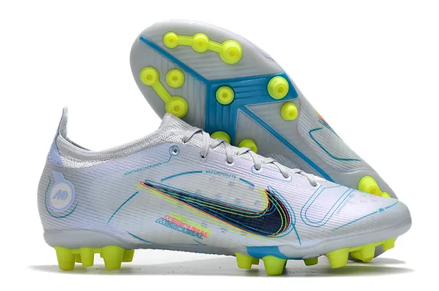 Nike Sapatos de futebol Azul Laranja Baixo Corte Upper de Malha Overlay de Cage Sintético Piso Firme 16