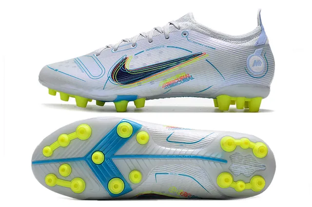Nike Sapatos de futebol Azul Laranja Baixo Corte Upper de Malha Overlay de Cage Sintético Piso Firme 17