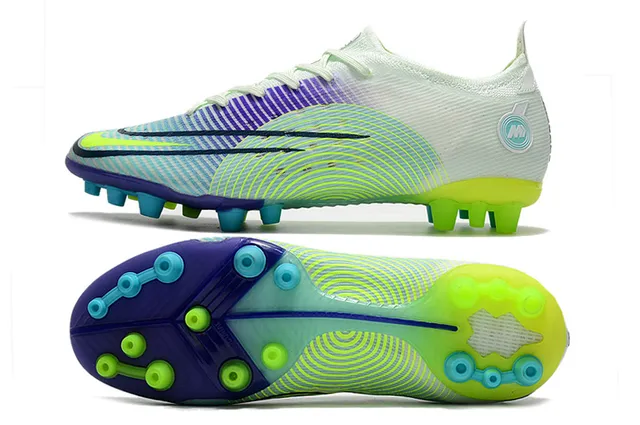Nike Sapatos de futebol Azul Laranja Baixo Corte Upper de Malha Overlay de Cage Sintético Piso Firme 23