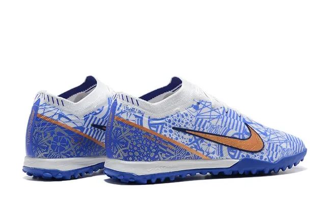 Nike Blue Orange Low-Cut Textured Synthetic Upper Turf Soccer Shoes 5
