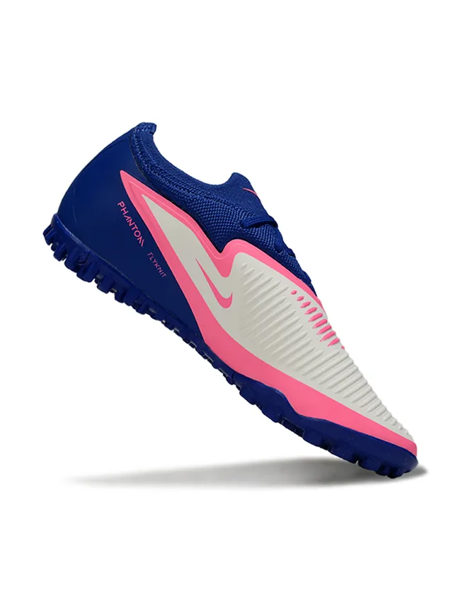 Nike नीला गुलाबी लो-कट निट कॉलर सिंथेटिक केज ओवरले टर्फ सोकर जूते 2