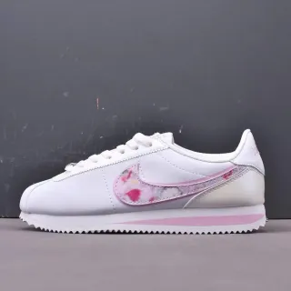 Nike Cortez Tênis com estampa floral branco e rosa lifestyle