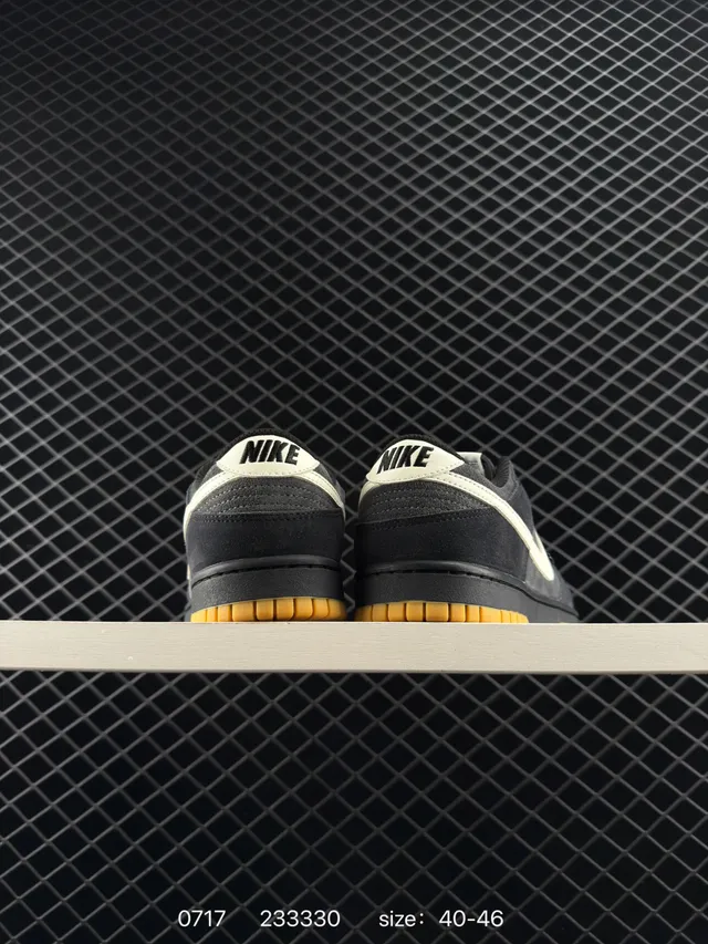 Nike Dunk Low Black Cream Gum Skateboard Shoes 4