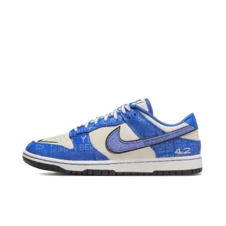 Nike Dunk Low أزرق نص مطبوع أسلوب حياة