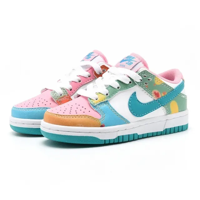 Nike Dunk Low Enfants Multicolore Graphique Swoosh Chaussures Lifestyle 16