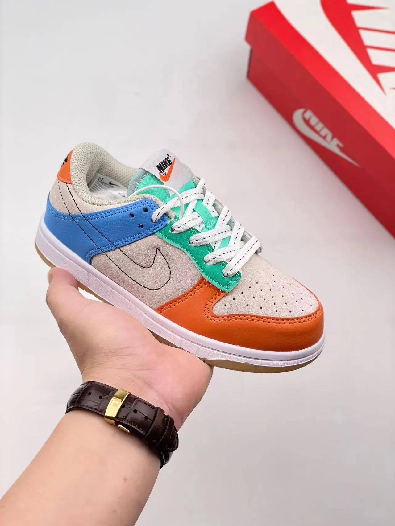Nike Dunk Low Orange White Lifestyle Sneakers 9