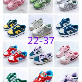 Nike Dunk Low وردي أحمر أبيض أطفال لايف ستايل سنيكرز