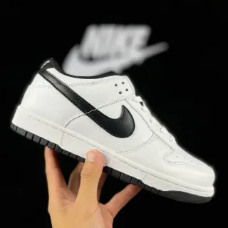 Nike Dunk Low White Black أحذية رياضية للأسلوب الحياة