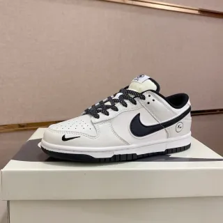 Nike Dunk Low أبيض أسود Lightning تعاون أسلوب حياة حذاء رياضي