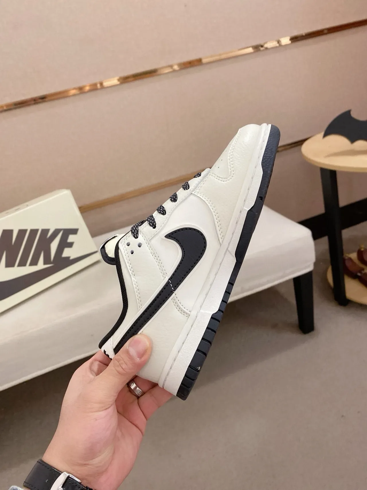 Nike Dunk Low White Black Lightning Collaboration Lifestyle Sneakers 5