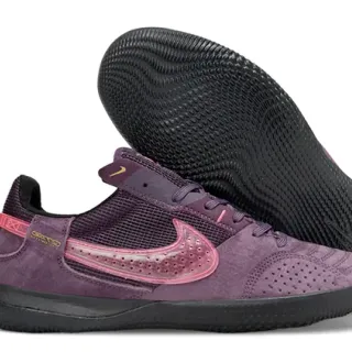 Nike Gato أحذية كرة القدم الداخلية باللون البنفسجي والوردي